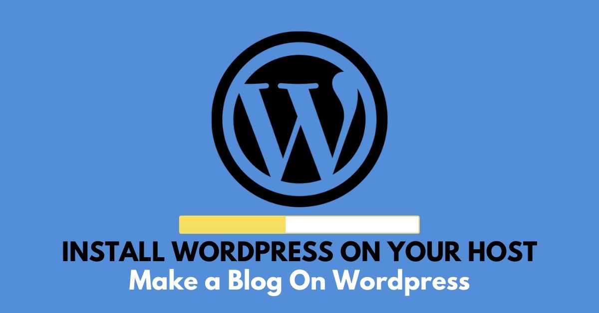 make a blog on wordpress